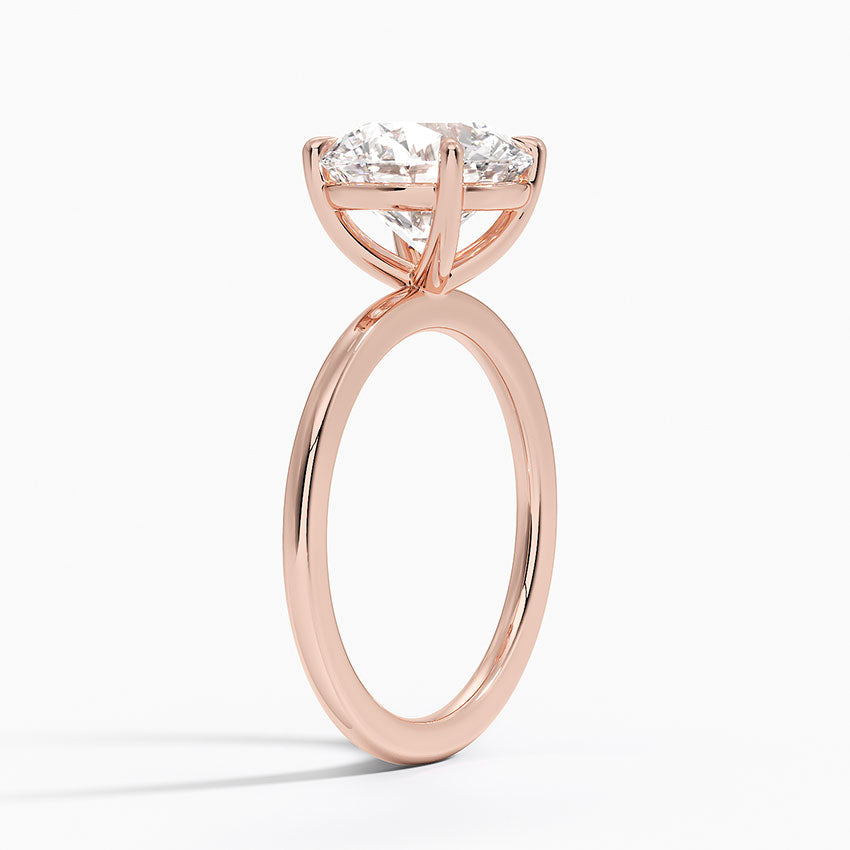 טבעת אירוסין סוליטר יהלום עגול 3 קראט