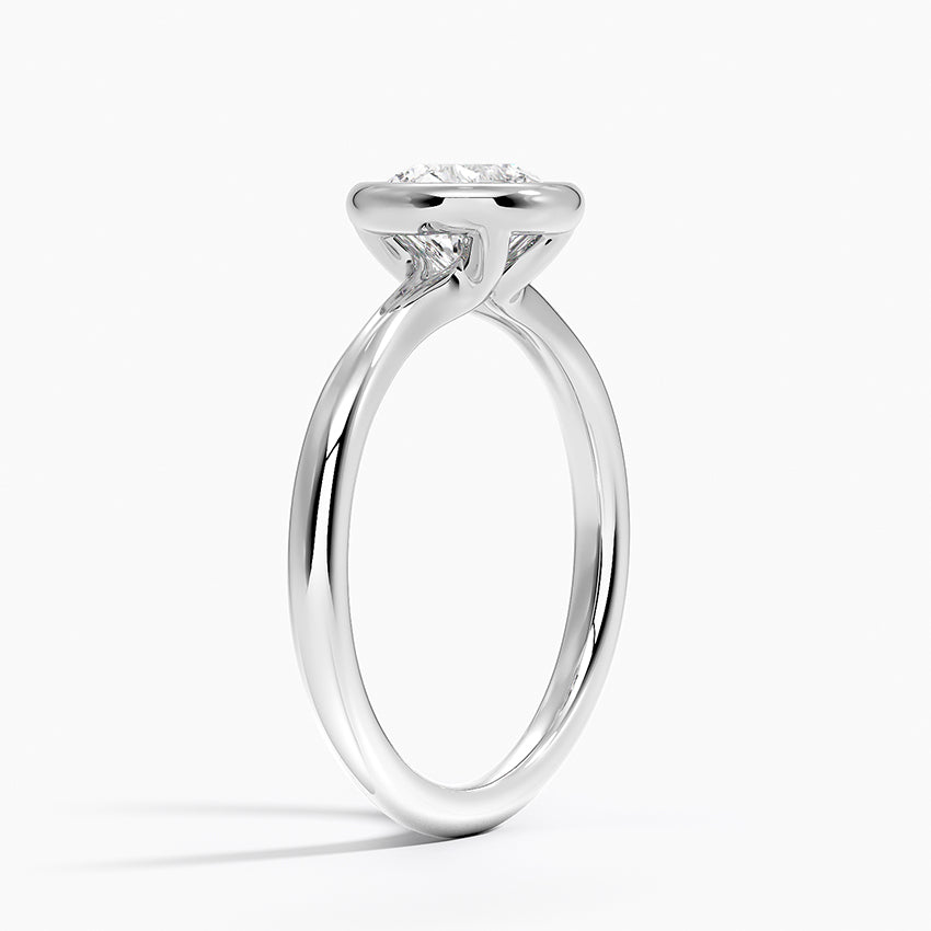 טבעת אירוסין סוליטר יהלום עגול 1.5 קראט בשיבוץ בזל