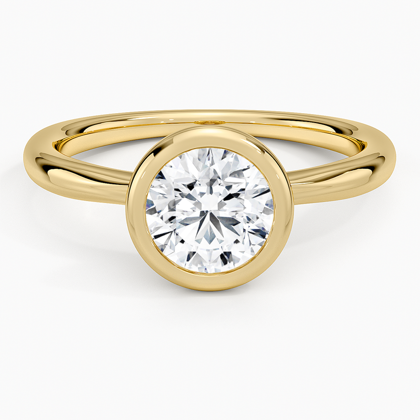 טבעת אירוסין סוליטר יהלום עגול 1.5 קראט בשיבוץ בזל