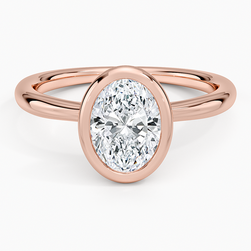 טבעת אירוסין סוליטר יהלום אובל 1.8 קראט בשיבוץ בזל