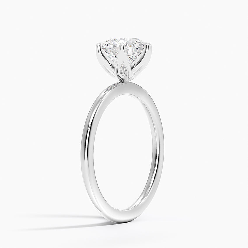 טבעת אירוסין יהלום עגול 1.5 קראט בשיבוץ טוליפ 6 שיניים