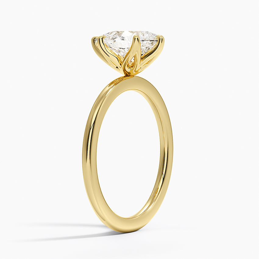 טבעת אירוסין יהלום טיפה 1.5 קראט בשיבוץ טוליפ 6 שיניים