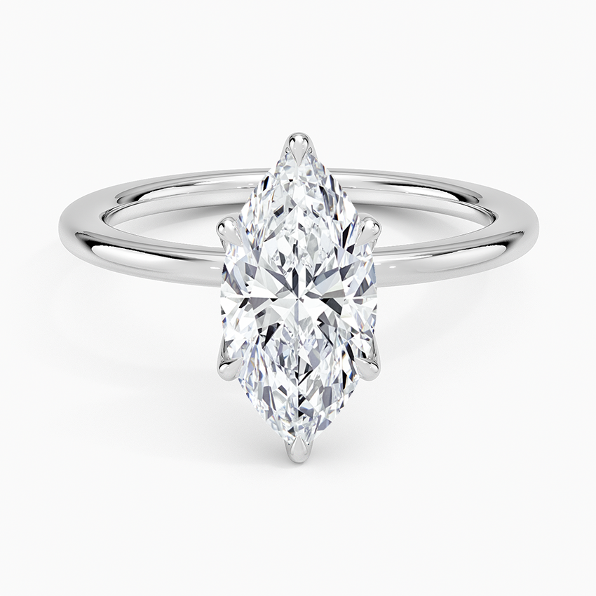 טבעת אירוסין יהלום מרקיזה 1.2 קראט בשיבוץ טוליפ 6 שיניים