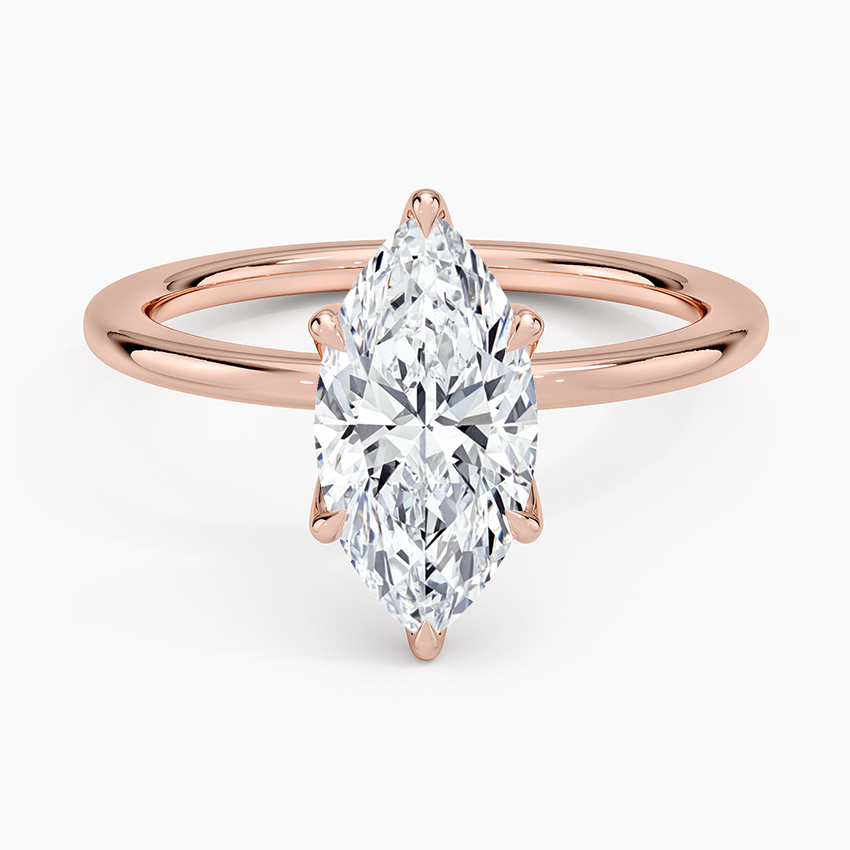 טבעת אירוסין יהלום מרקיזה 1.2 קראט בשיבוץ טוליפ 6 שיניים