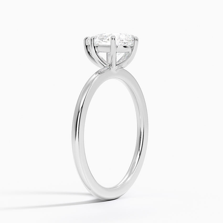 טבעת אירוסין סוליטר יהלום טיפה 1 קראט