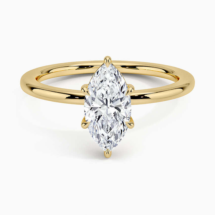 טבעת אירוסין סוליטר יהלום מרקיזה 1 קראט