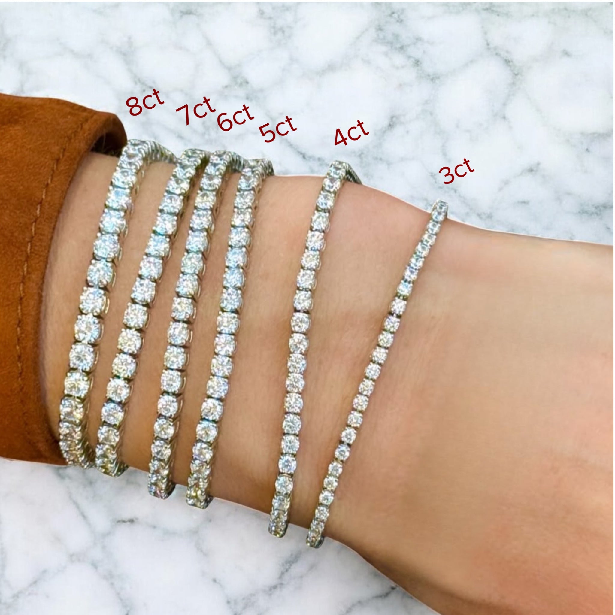 צמיד טניס 5 קראט יהלומים