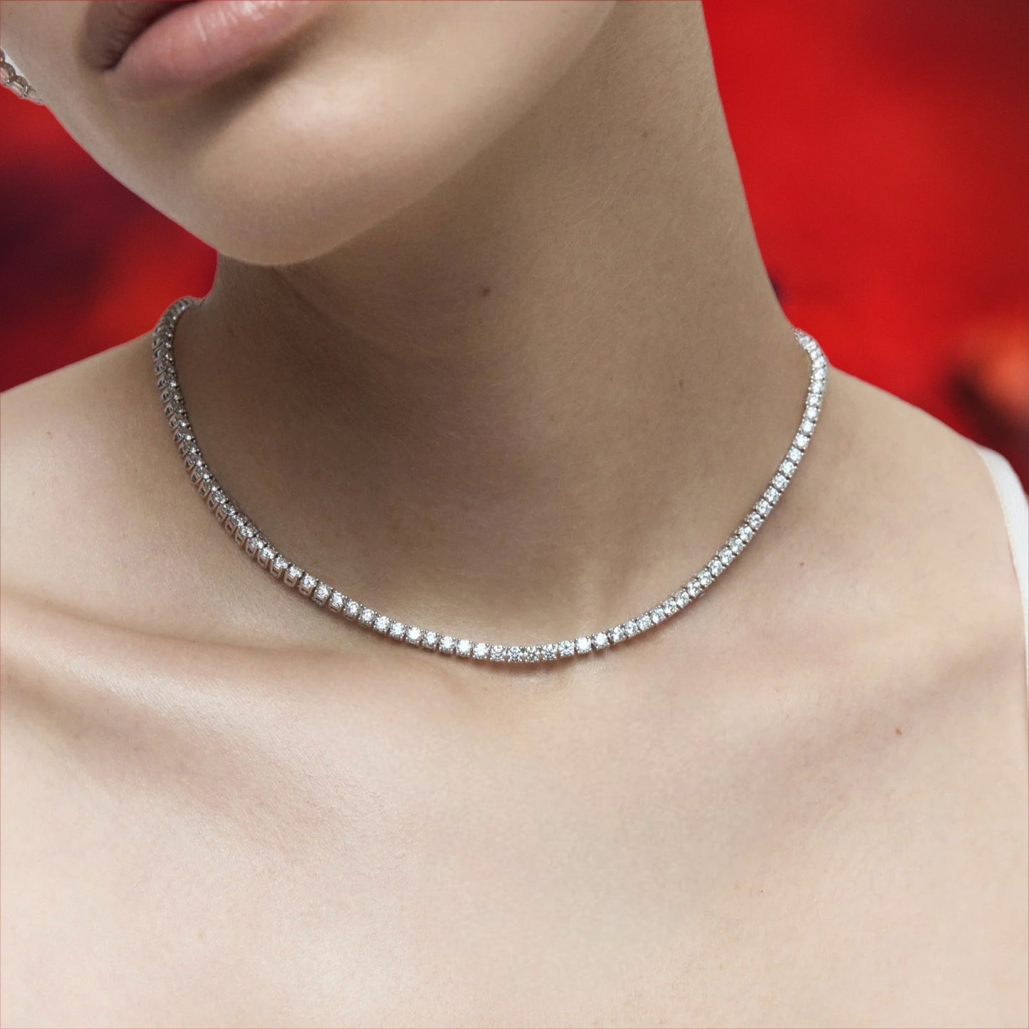 שרשרת טניס 10 קראט יהלומים