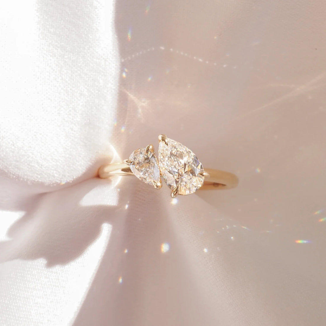 טבעת ׳׳אתה ואני׳׳ יהלומי טיפה