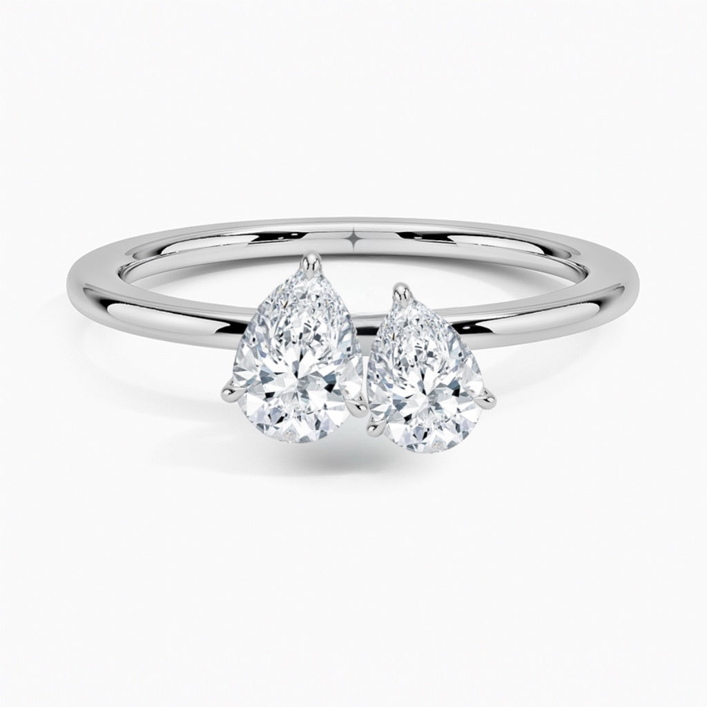 טבעת ׳׳אתה ואני׳׳ יהלומי טיפה