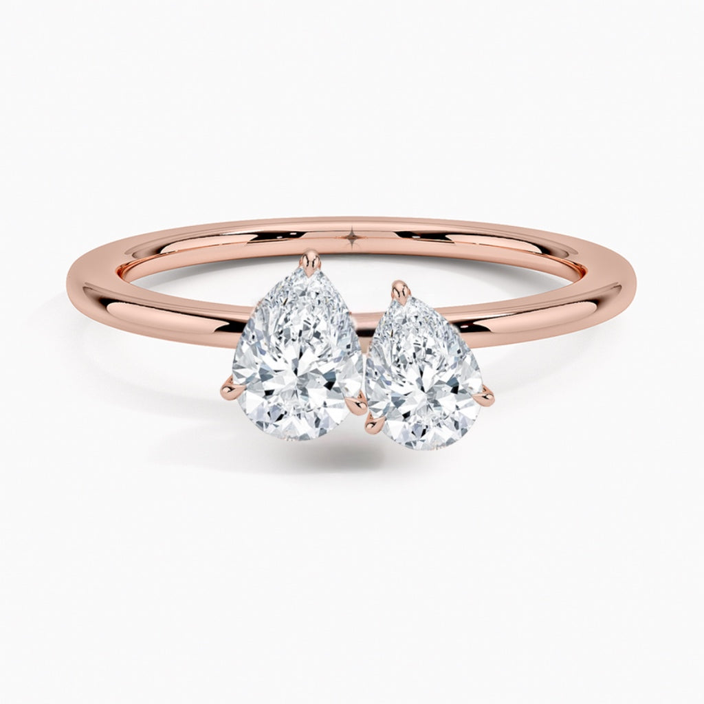 טבעת ׳׳אתה ואני׳׳ יהלומי טיפה