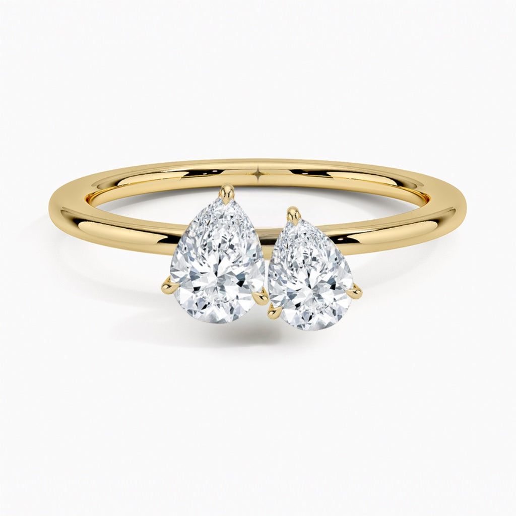 טבעת ׳׳אתה ואני׳׳ יהלומי טיפה