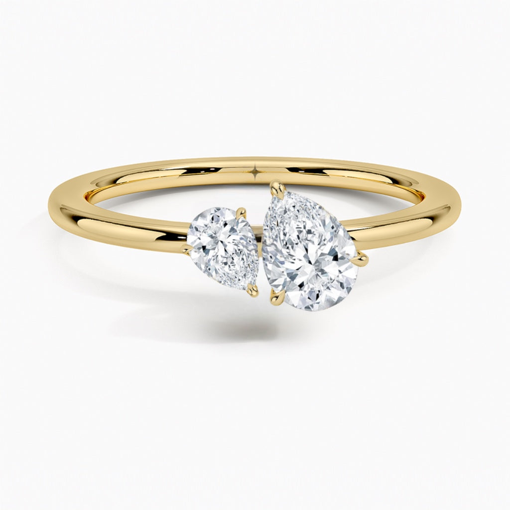 טבעת ׳׳אתה ואני׳׳ יהלומי טיפה