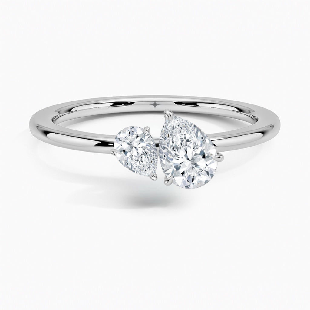 טבעת ׳׳אתה ואני׳׳ יהלומי טיפה