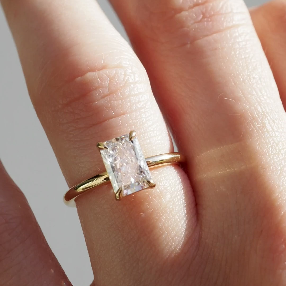 טבעת אירוסין סוליטר יהלום רדיאן 1.8 קראט